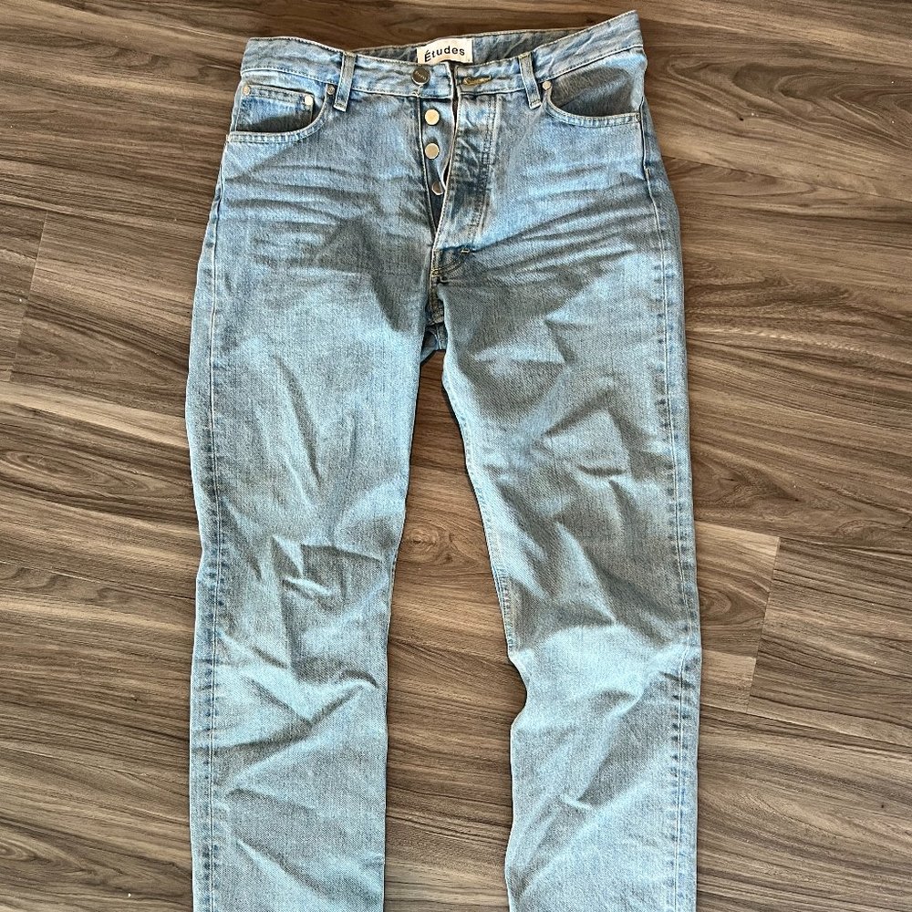 études studio Straight Fit Light Blue Jeans - Size 38